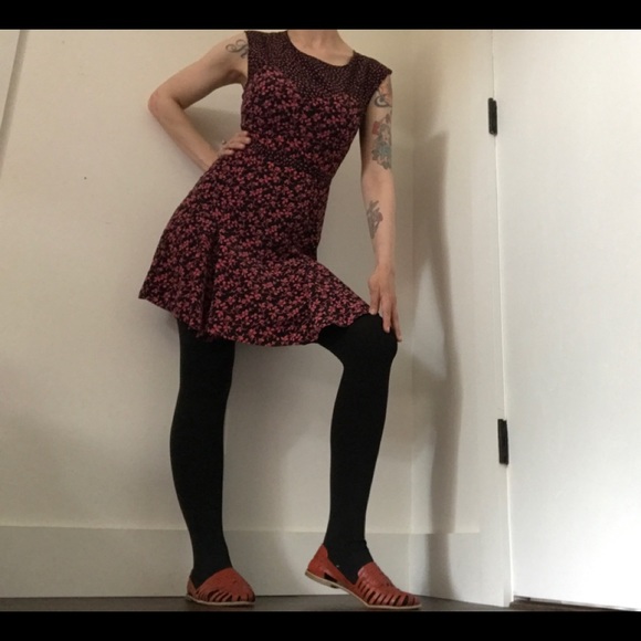 Reformed Pink & Black Floral Print Dress - Picture 6 of 13